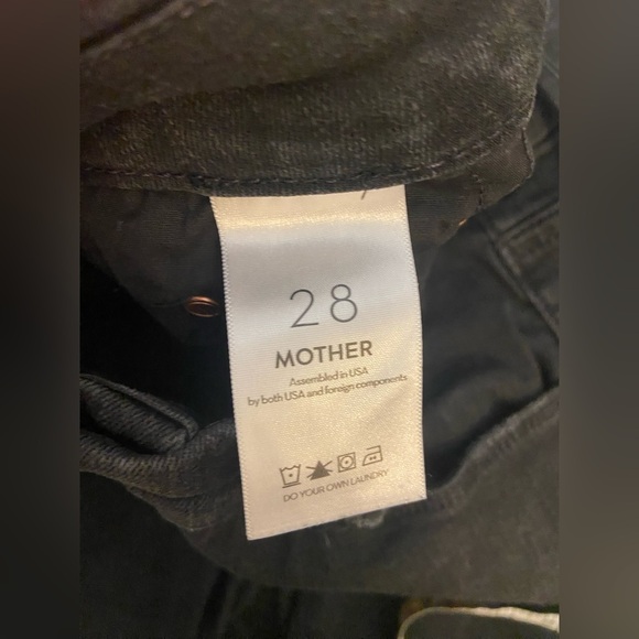 MOTHER The Looker Not Guilty Skinny Jeans Black Size 28 - Picture 9 of 9